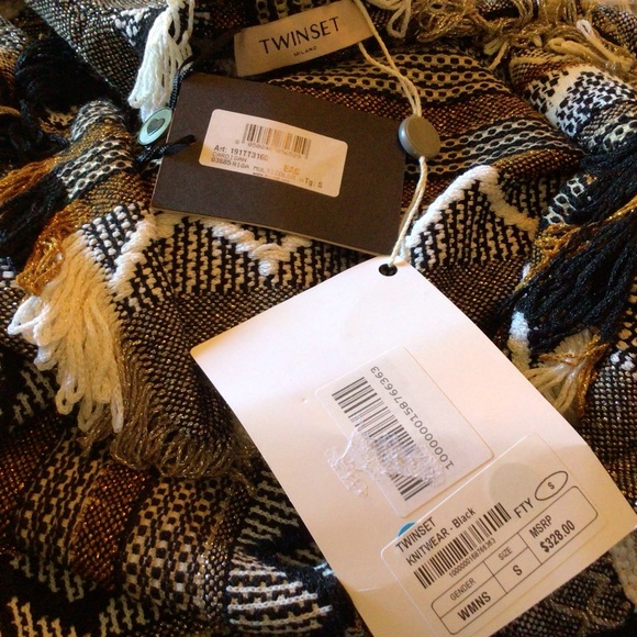 TWINSET /FRINGE.KNIT.SWEATER.CARDIGAN.JACKET.NWT - Picture 6 of 11